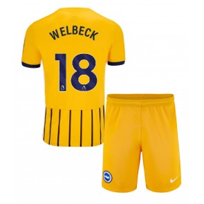 Brighton Danny Welbeck #18 Dětské Venkovní dres komplet 2024-25 Krátký Rukáv (+ trenýrky)